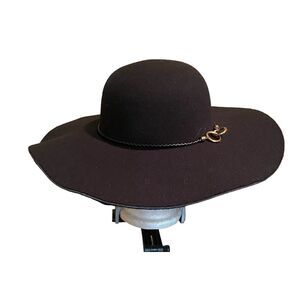 Mudpie Women's Vale Wide Brim Link Hat Black Size OSFM‎ Western